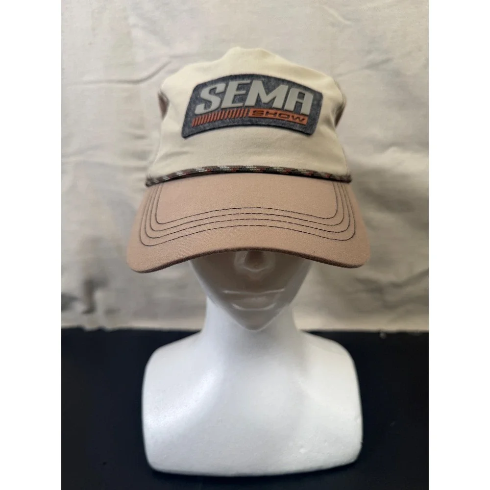 SEMA Show 2022 Hat Mens OS Tan Cream Piston Driven Las Vegas NV Automotive Cap
